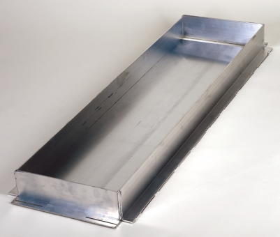 Einbauwanne Aluminium für 34cm Balkenbreite